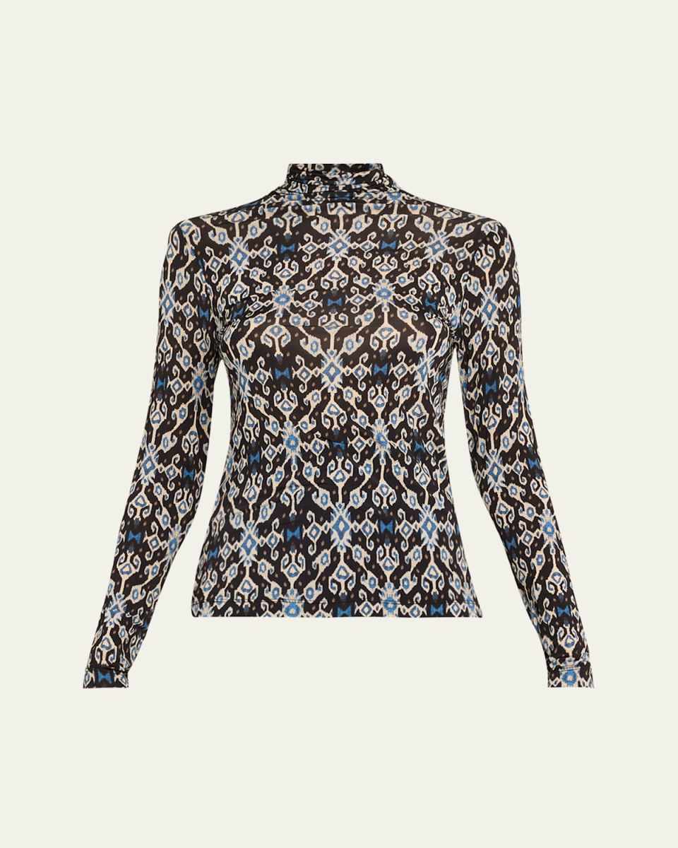 Aurelia Printed Turtleneck Pullover